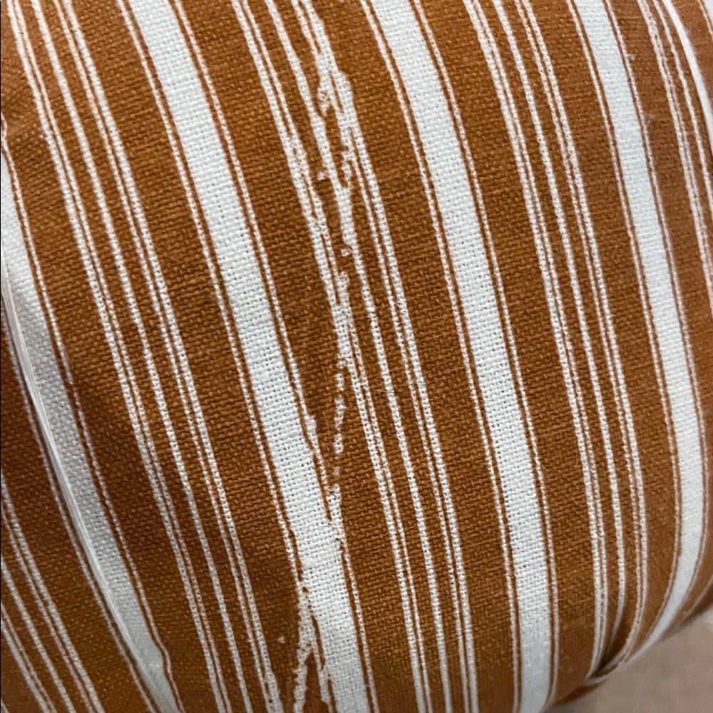 Orange Striped Fabric Pumpkin/NWT/XL - Picture 5 of 7